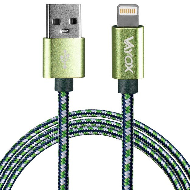 Vayox USB kabelis 1.5m Žalias VA0147