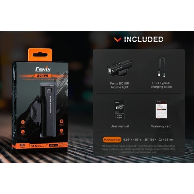 Fenix ​​BC15R-D dviračio žibintas