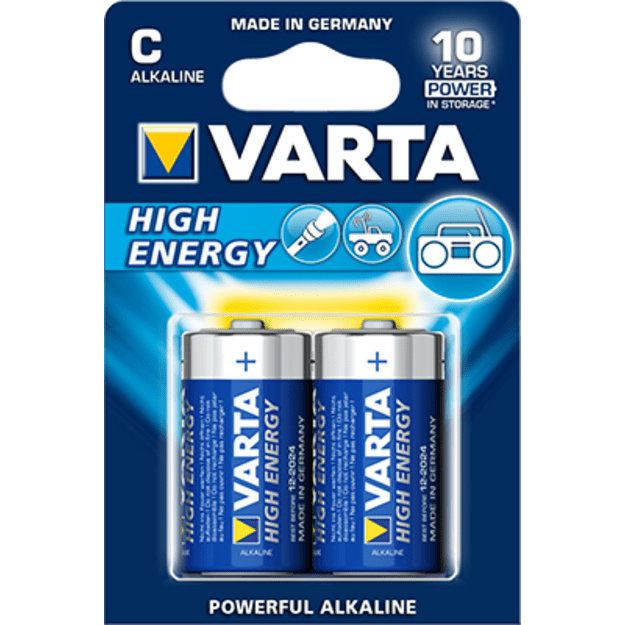 C elementai Varta High Energy , 2 vnt.