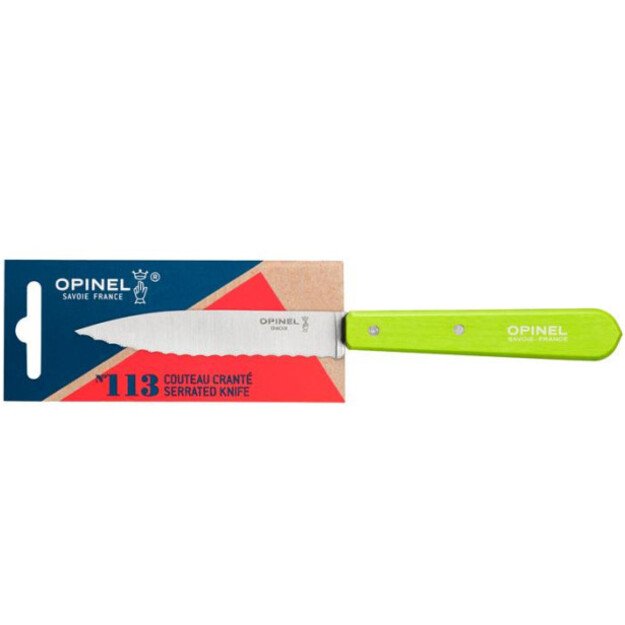 Opinel serrated knife No. 113 Green