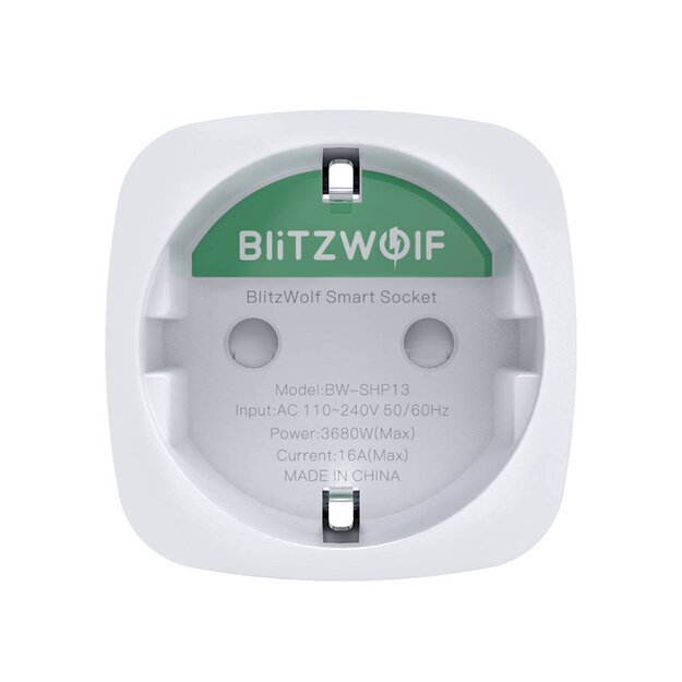 Умная розетка BlitzWolf BW-SHP13, ZigBee, (EU) 3680 Вт