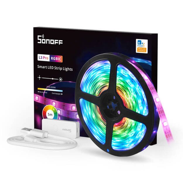 Умная WiFi RGBIC светодиодная линейка Sonoff L3 Pro 5 м