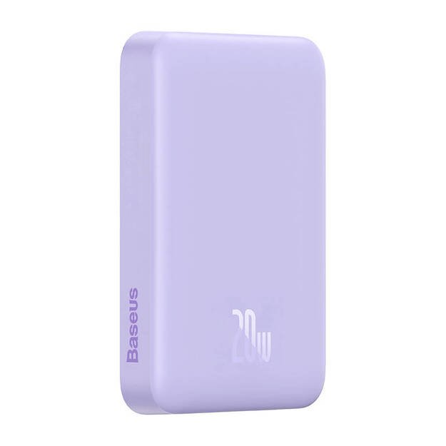Maitinimo baterija Baseus Magnetic Mini 10000 mAh, USB-C 20W MagSafe (violetinė)