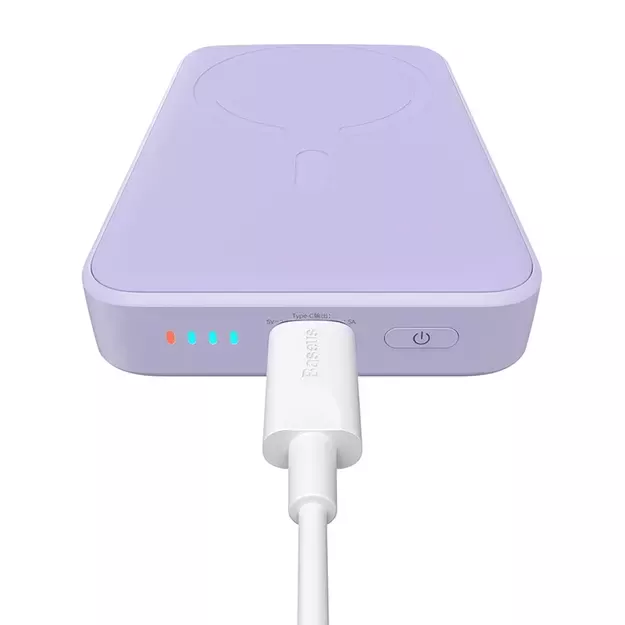 Maitinimo baterija Baseus Magnetic Mini 10000 mAh, USB-C 20W MagSafe (violetinė)