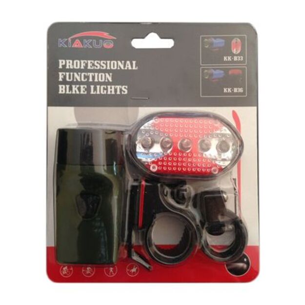 Priekinio ir galinio dviračio žibintų komplektas