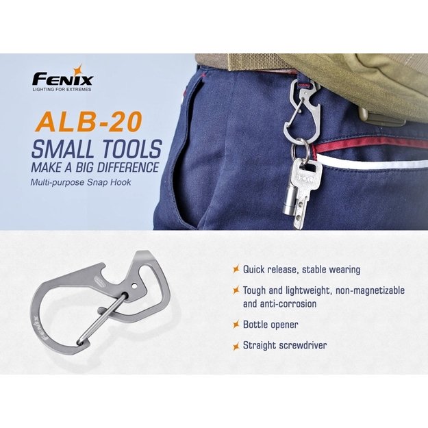 Fenix ALB-20 karabinas, daugiafunkcinis kabliukas
