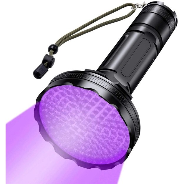Ultravioletinis 128 UV LED žibintuvėlis, įkraunamas