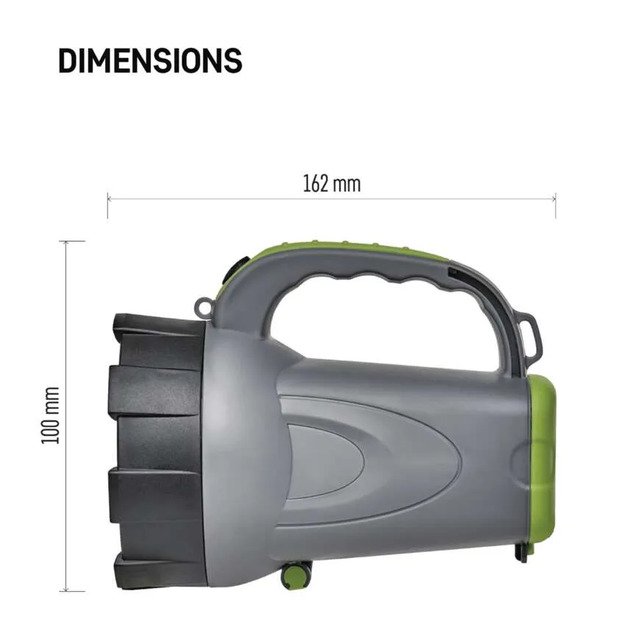 Įkraunamas žibintas 300 lm, 2400 mAh