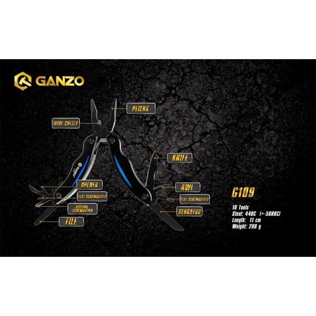 Ganzo G109 multifunkcinis įrankis