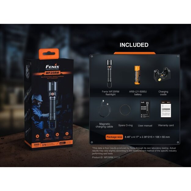 Fenix ​​​​WF25RM LED žibintuvėlis su UV šviesa ir įkrovimo stotele