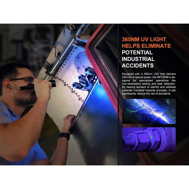 Fenix ​​​​WF25RM LED žibintuvėlis su UV šviesa ir įkrovimo stotele