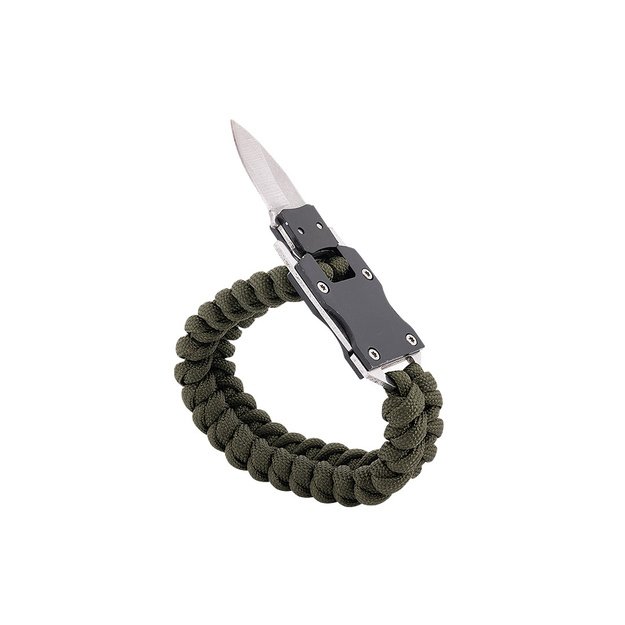 Paracord išgyvenimo apyrankė su peiliu BR-008