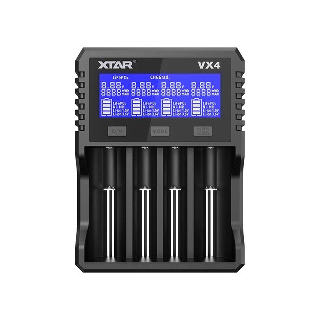 XTAR VX4 Li-ion 1.5 V / 3.6 V / 3.7 V / Li-FePO4 / Ni-MH battery charger complete with power supply