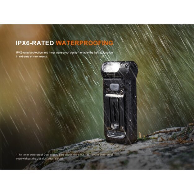 Fenix SW05R-UV White and UV LED Flashlight, green