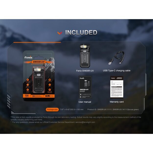 Fenix SW05R-UV White and UV LED Flashlight, green