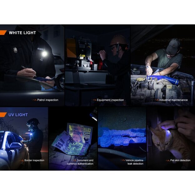 Fenix SW05R-UV White and UV LED Flashlight, green