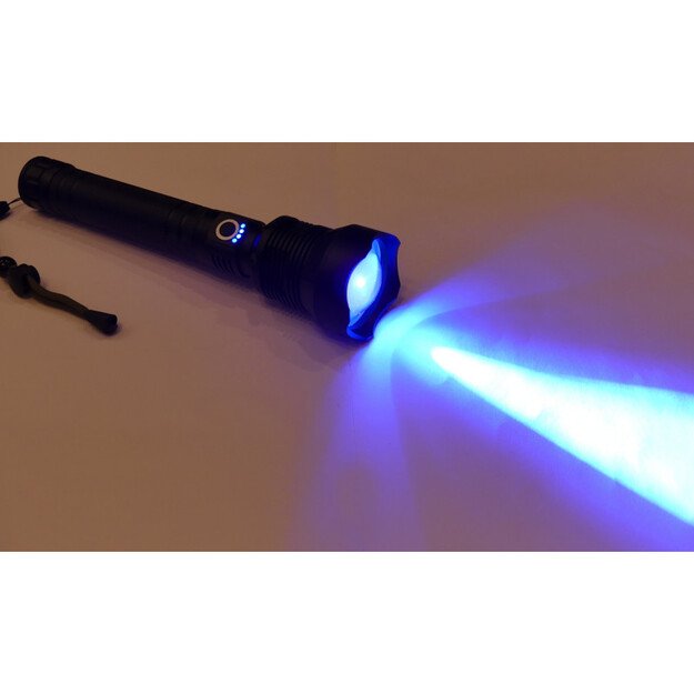 Prožektorius ultravioletinis UV 395-405nm su fokusavimu ZOOM