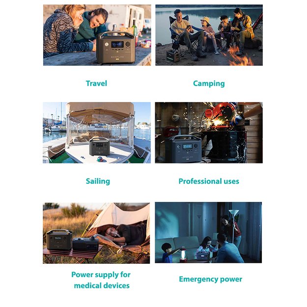 EcoFlow River 2 kilnojama energijos stotis