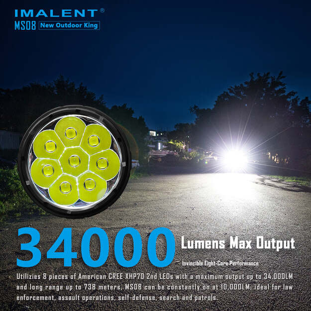 Imalent MS08 34000lm flashlight