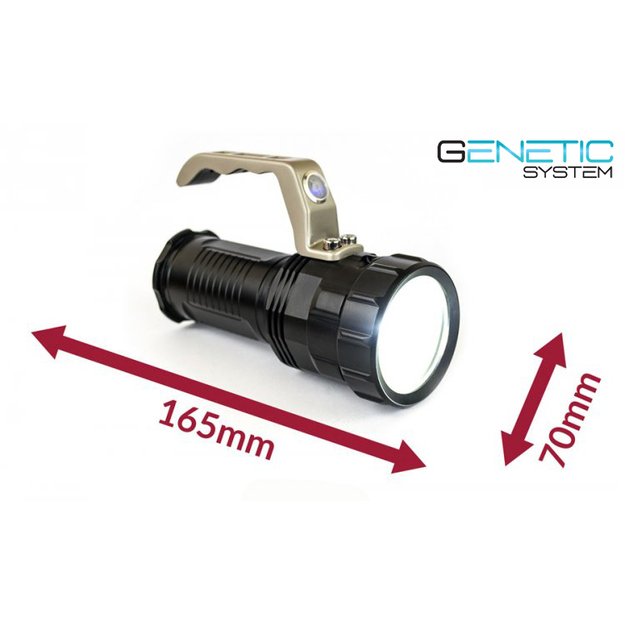 Pakraunamas galingas prožektorius su rankena 