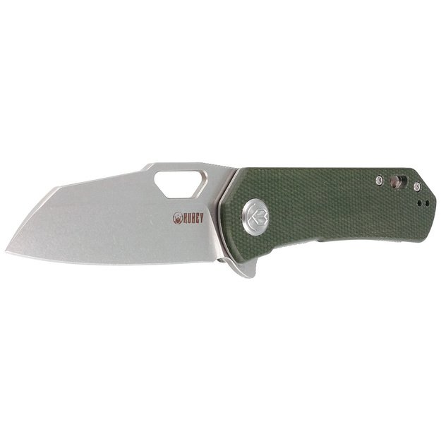 Kubey Duroc sulenkiamas peilis, Green Micarta, AUS-10 by Colin Maisonpierre (KU332L)