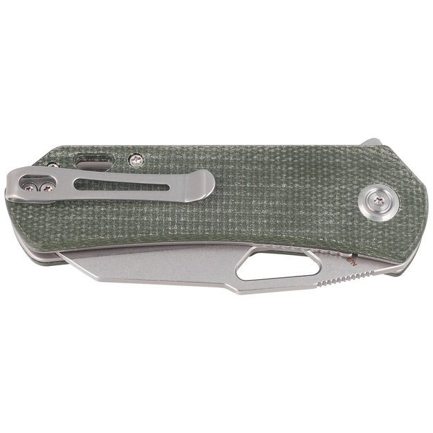 Kubey Duroc sulenkiamas peilis, Green Micarta, AUS-10 by Colin Maisonpierre (KU332L)