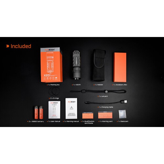 Acebeam X20-R LUXEON HL4X Фонарь Холодный Белый Свет 6500K