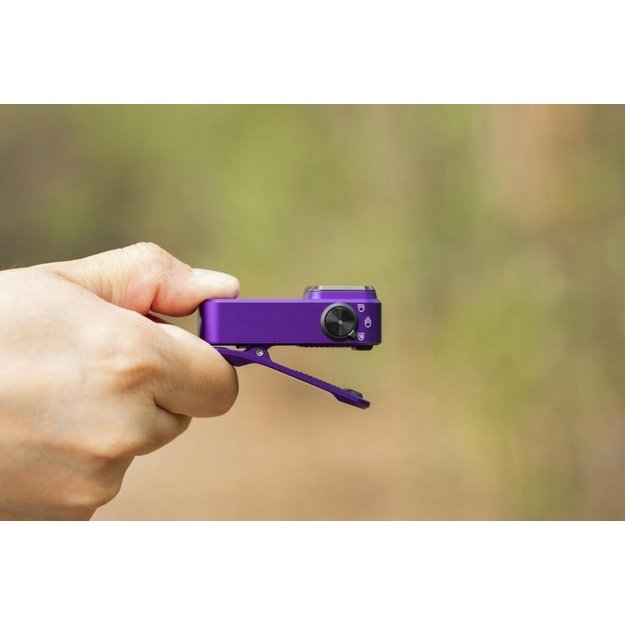 Olight Oclip Pro įkraunamas žibintuvėlis 500lm Purple