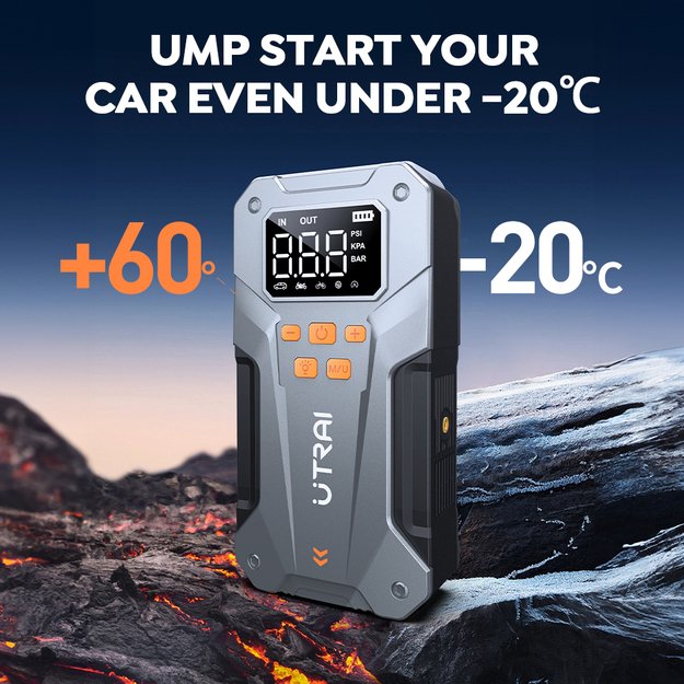 Utrai JS-20 automobilio užvedėjas 2000A su oro kompresoriu