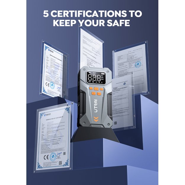 Utrai JS-20 automobilio užvedėjas 2000A su oro kompresoriu