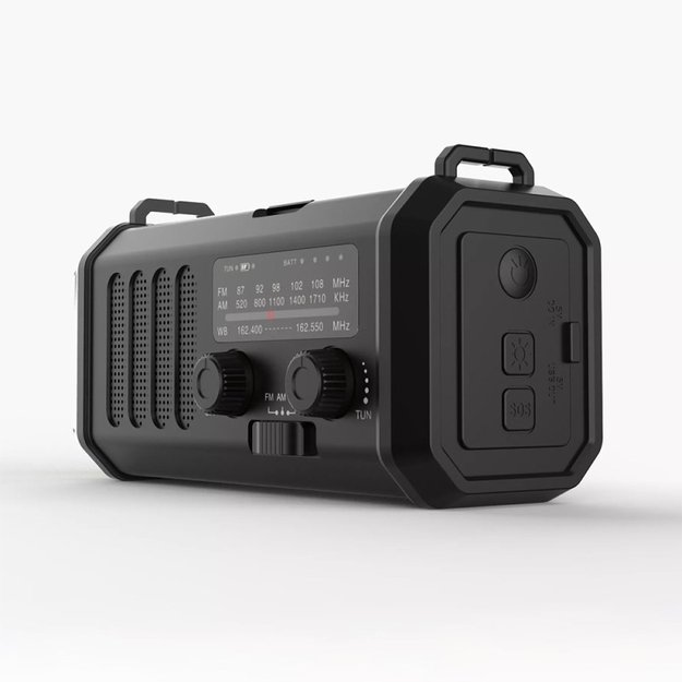 Avarinis radijas su „Powerbank“ 10 000 mAh Raudona