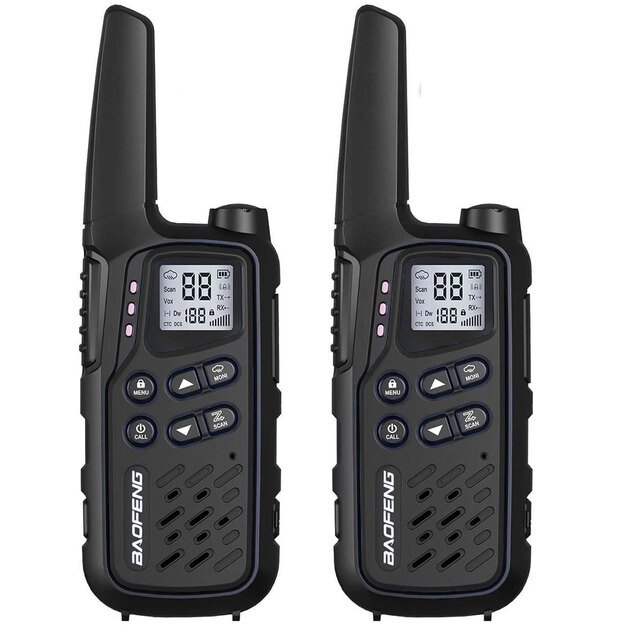 Baofeng BF-T25E PMR radios, 2 pcs. Black