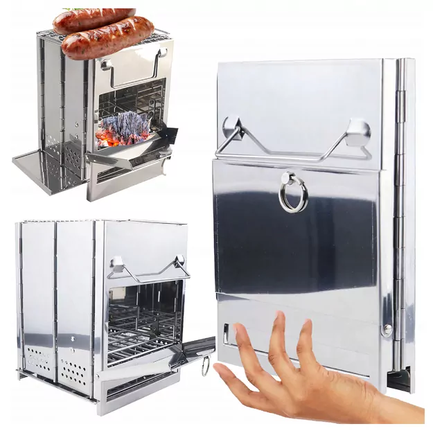 Turistinė nešiojama sulankstoma krosnelė