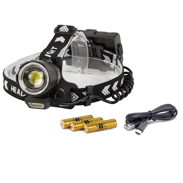 Žibintuvėlis ant galvos XHP360 USB įkraunamas
