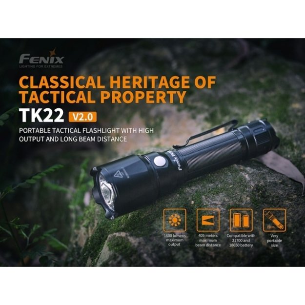 Fenix TK22 V2.0 žibintuvėlis