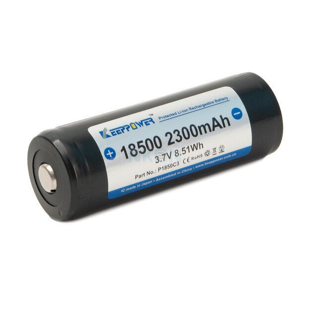 Keeppower battery 18500 2300mAh 3.7V
