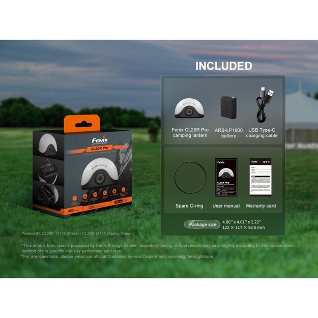 Fenix ​​CL20R Pro LED stovyklavimo žibintas Žalias