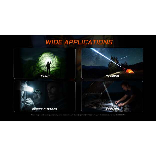 Acebeam E10 2.0 didelio nuotolio kompaktiškas EDC žibintuvėlis