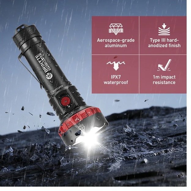 Охотничий фонарь Brinyte Spectra T5X с функцией изменения цвета для отслеживания кровавых следов.