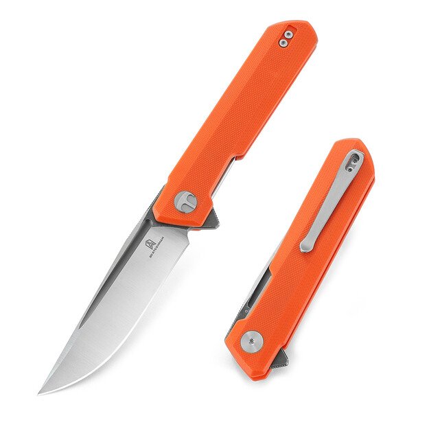 Bestechman Dundee sulenkiamas peilis Grey D2 G10 Orange (BMK01H)