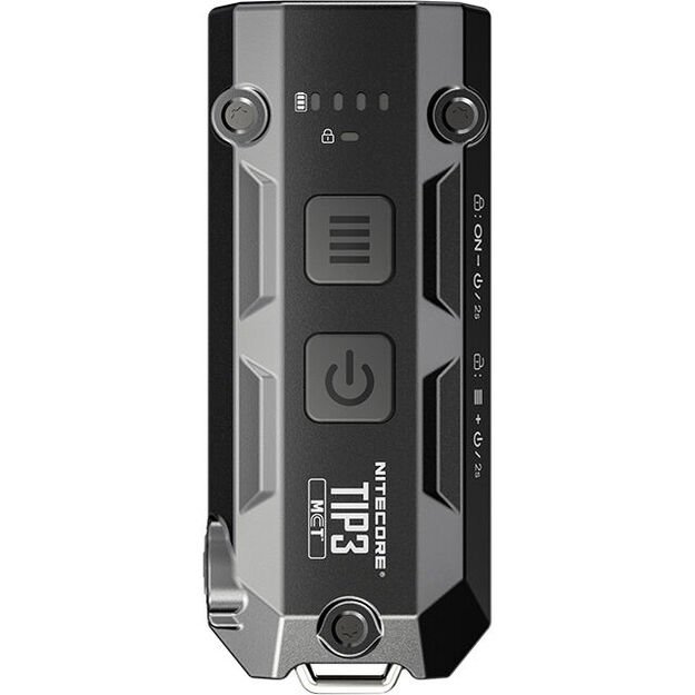 Фонарик NITECORE TIP3 с несколькими цветами, черный.