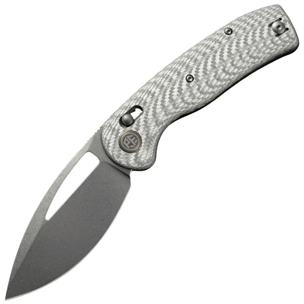 Petrified Fish Viper sulenkiamas peilis White Twill Carbon Fiber PFP13WCW