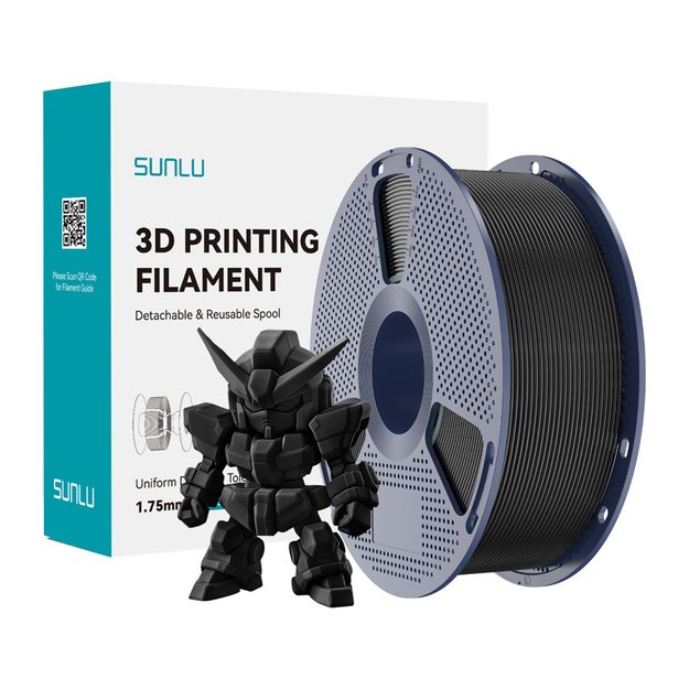 Sunlu PLA+ 2.0 Filament (Black)
