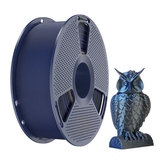 Sunlu PLA+ Silk Dual Color Filament (Black and Blue)