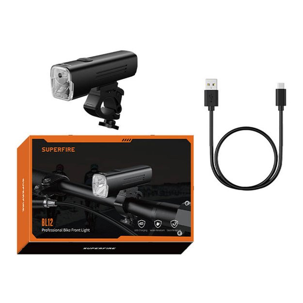 Superfire BL12 bike light, 4800 mAh, USB, 2 modes