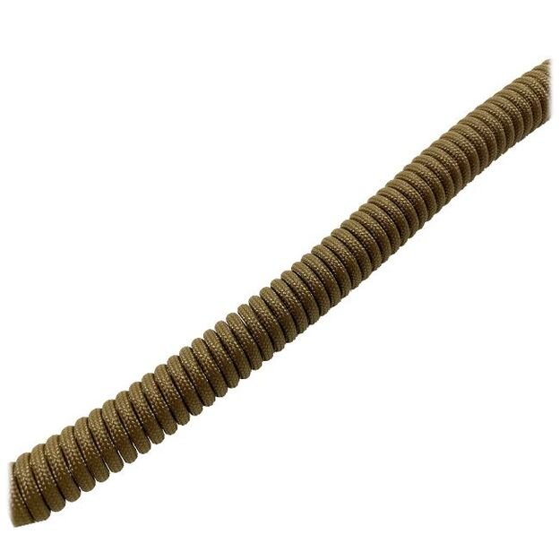 Tactical coil lanyard, coyote brown