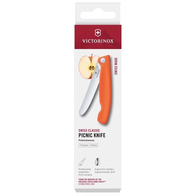 Victorinox Picnic Swiss Classic sulankstomas virtuvinis peilis Orange 6.7839.FC1