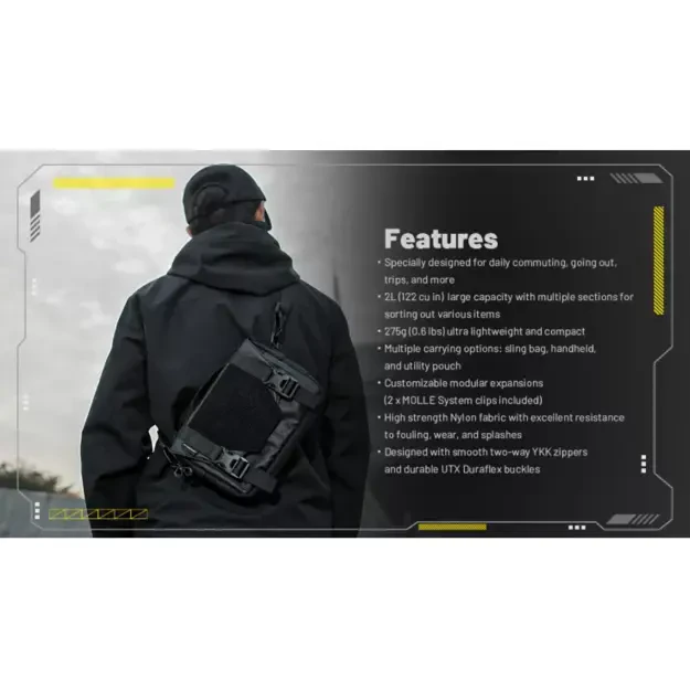 Nitecore SLB05 – EDC Sling Bag, 2 Liters