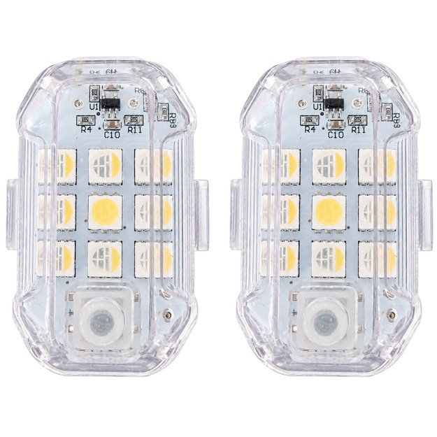 LED RGB stroboskopinės lemputės su nuotolinio valdymo pulteliu – 2 VNT RINKINYS