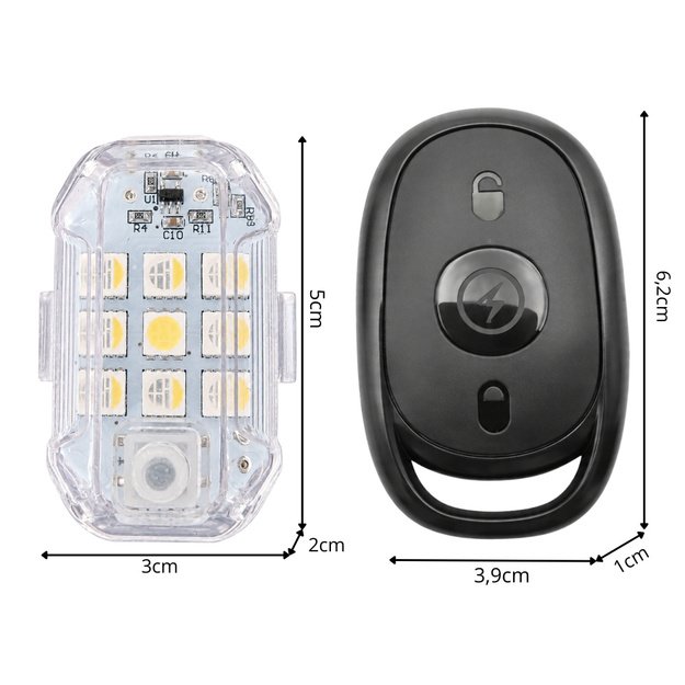 LED RGB stroboskopinės lemputės su nuotolinio valdymo pulteliu – 2 VNT RINKINYS